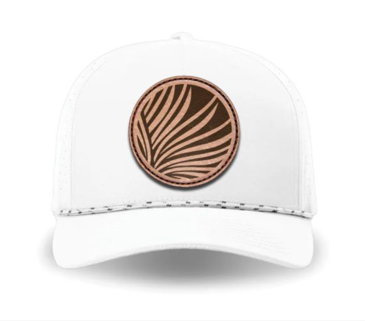 White/White PPC Leather Patch Hat