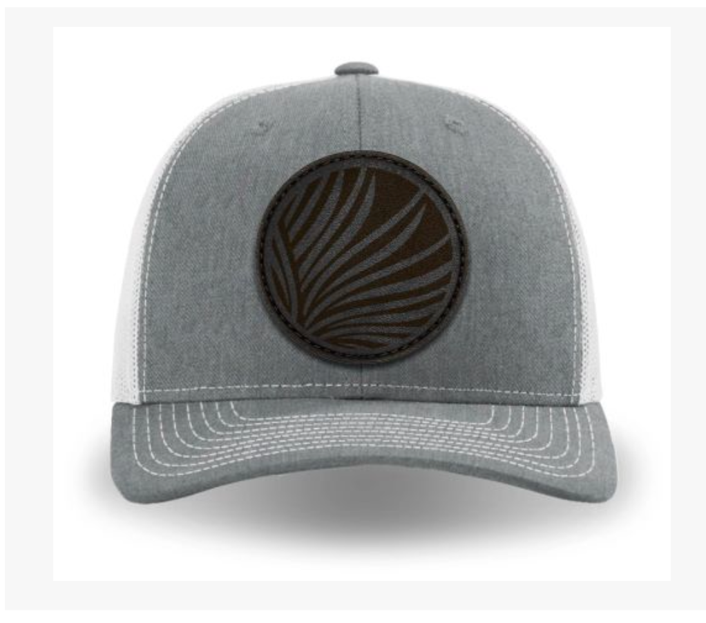 Heather Grey/Light Grey Leather Patch Hat